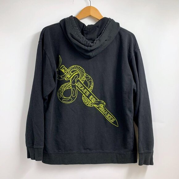 One7Six Men's Death to Snakes Cotton Long Sleeve Pullover Hoodie Size L - Picture 1 of 13